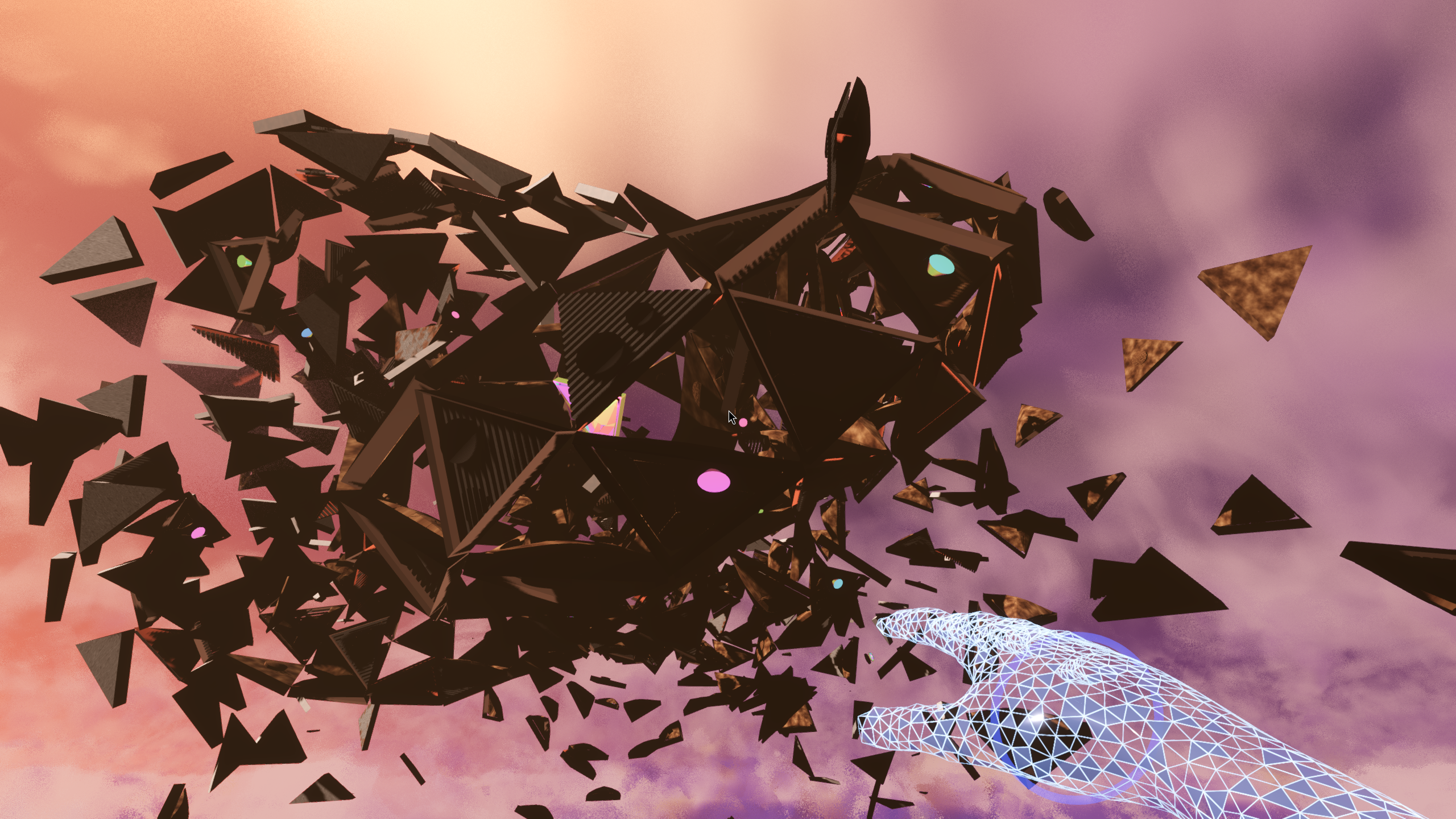 concept art of a surreal living megastructure